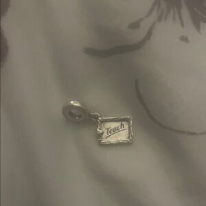 Pandora Silver 'Teach' Charm Pendant
